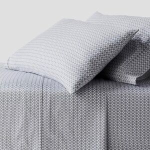 Full 400 Thread Count Performance Sheet Set Blue Geo - Threshold